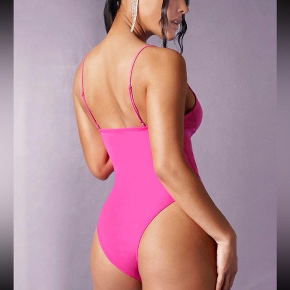 NWOT Solid Bustier Cami Bodysuit - Picture 2 of 3